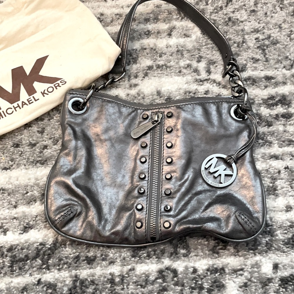 Michael Kors Gunmetal silver bag
